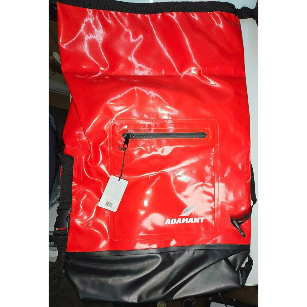 NWT Adamant X-Core Waterproof Dry Bag Backpack Red 500D PVC Roll-Top 20"